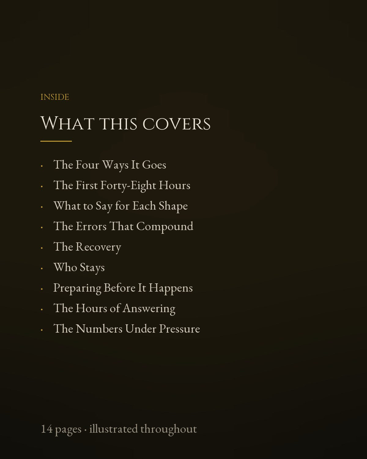 What this covers