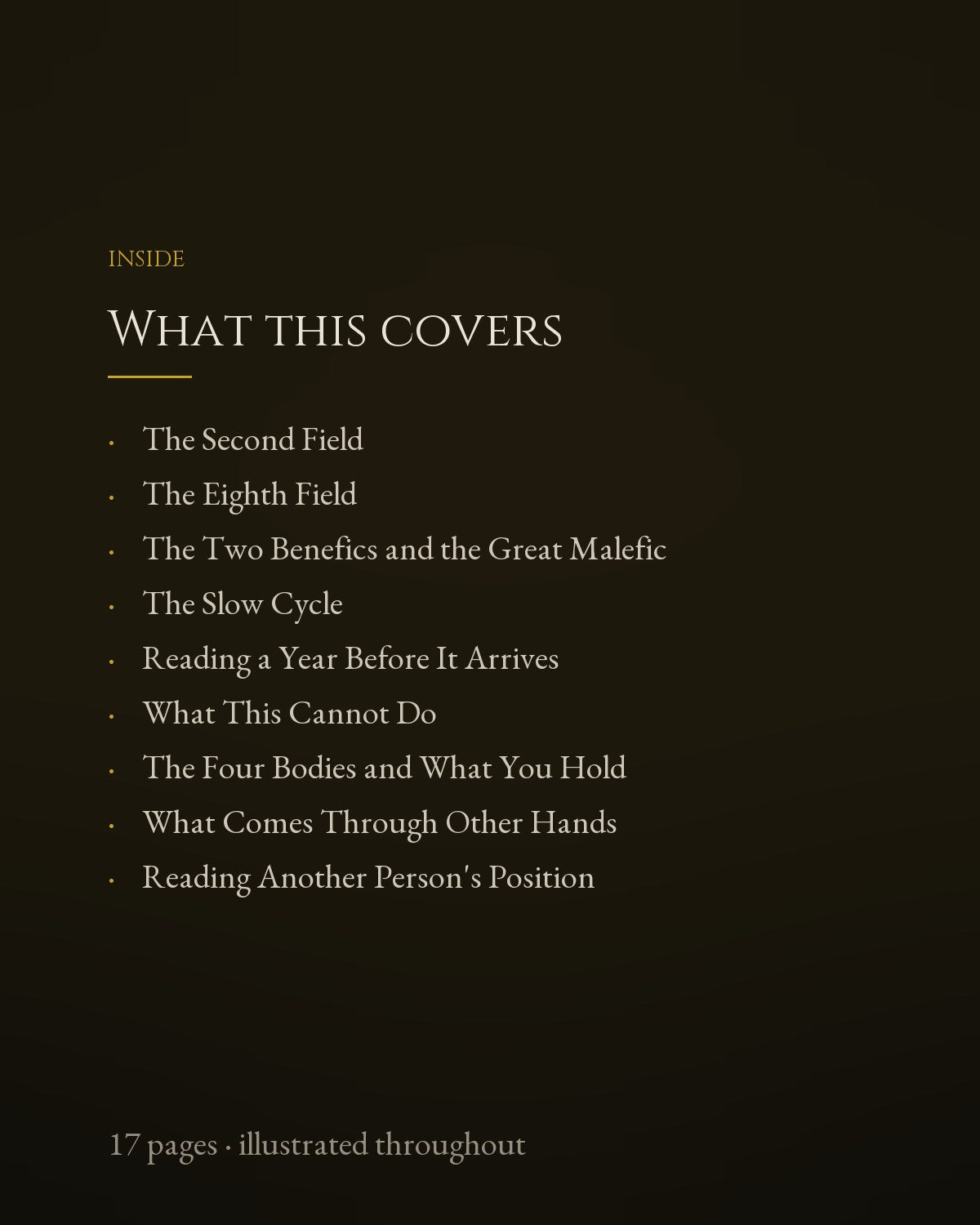 What this covers