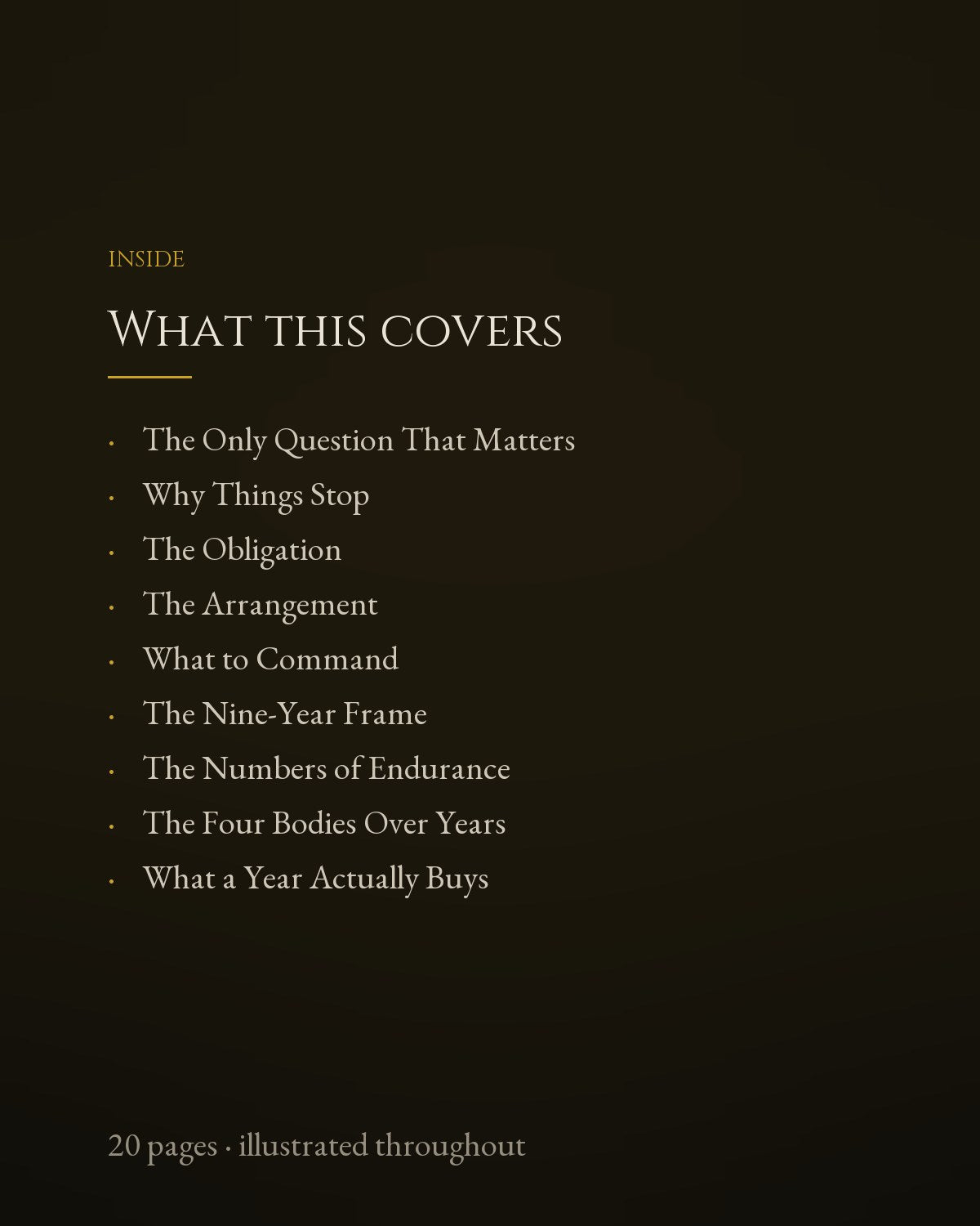 What this covers