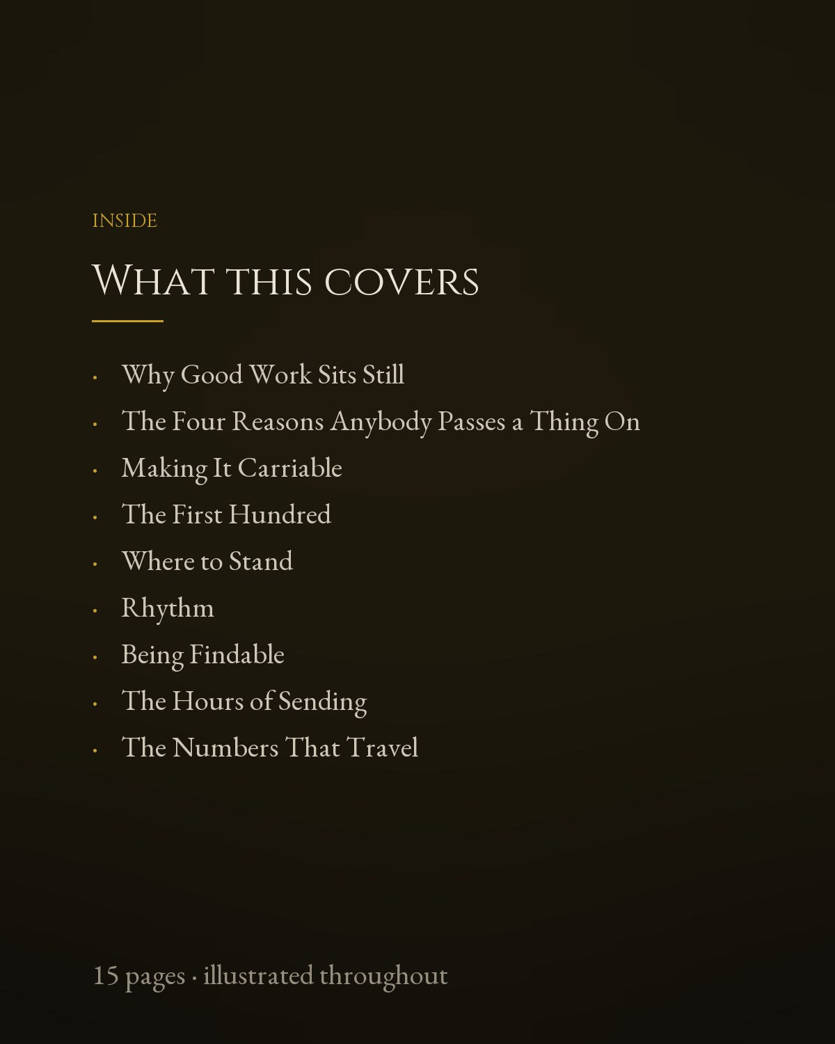 What this covers