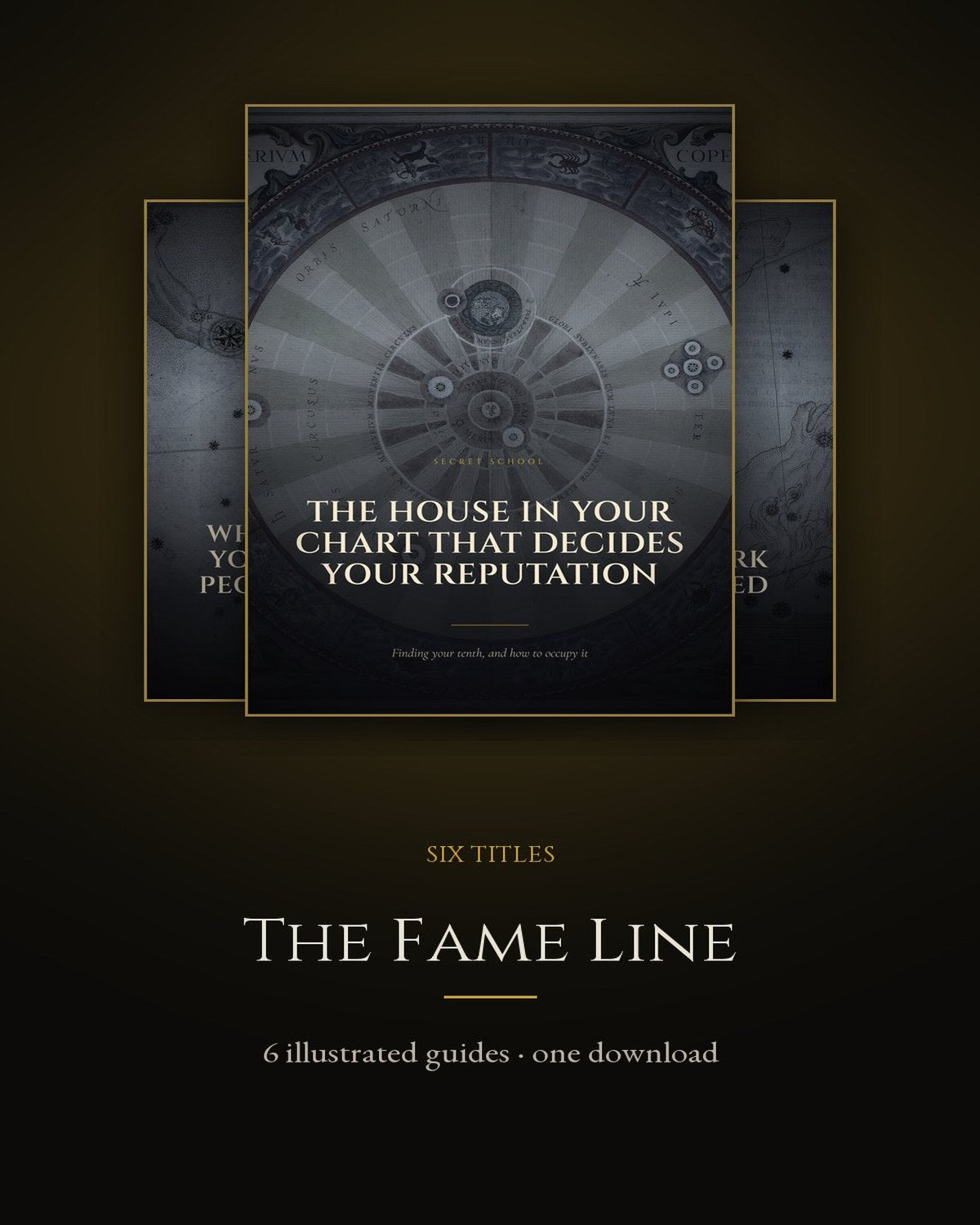 Cover of The Fame Line, six illustrated guides on reputation and reach