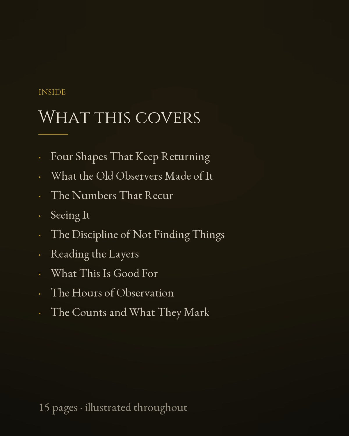 What this covers