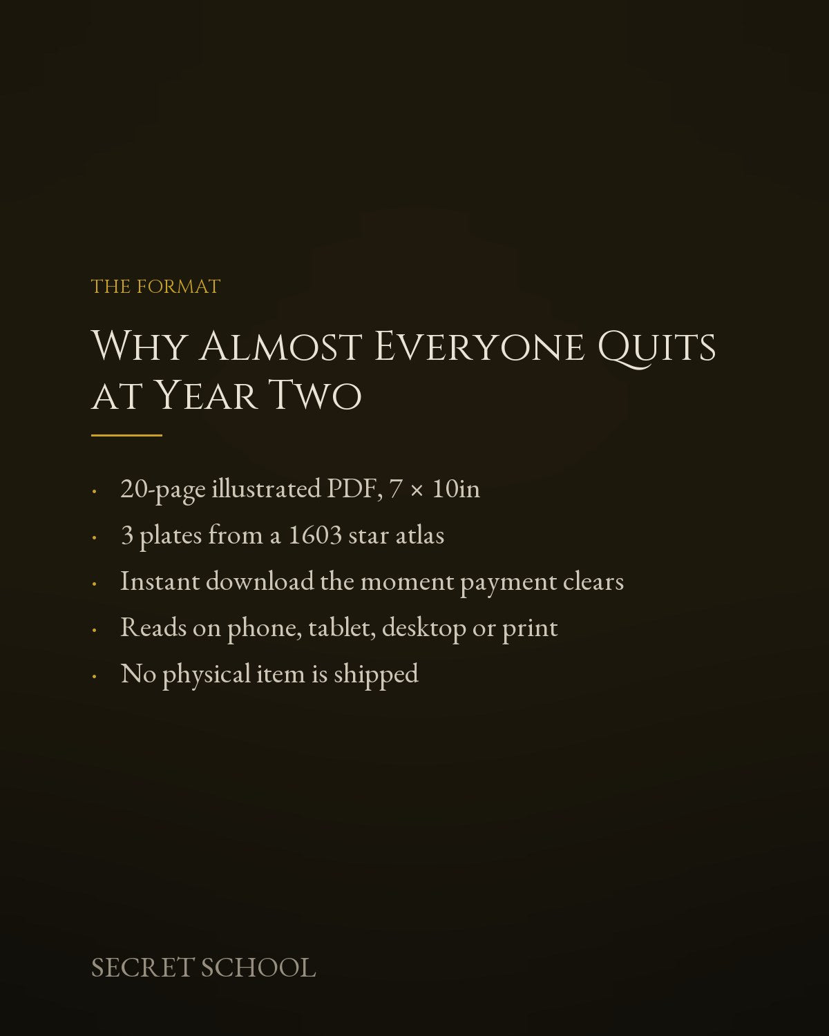 Why Almost Everyone Quits at Year Two
