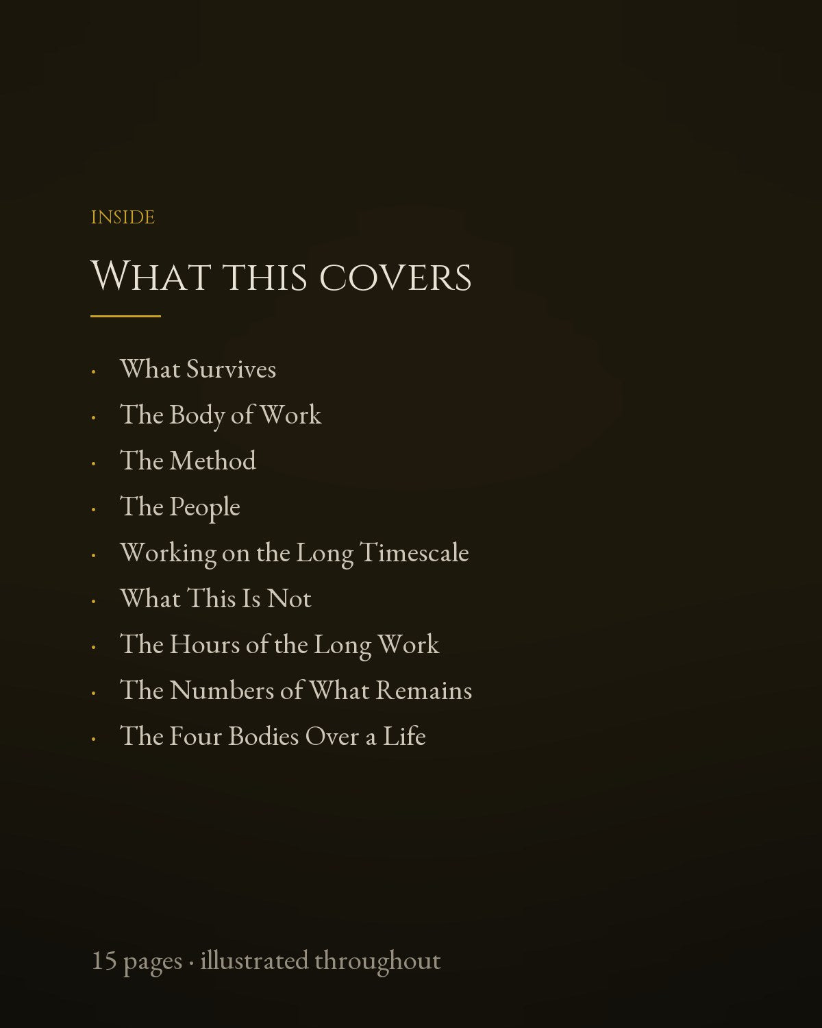 What this covers