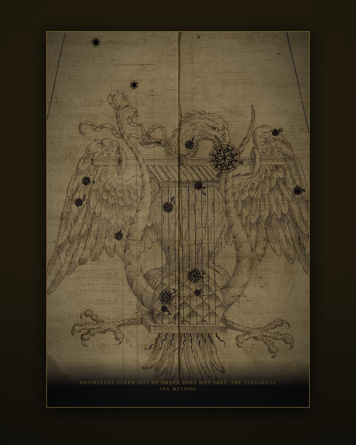 An illustrated plate from inside