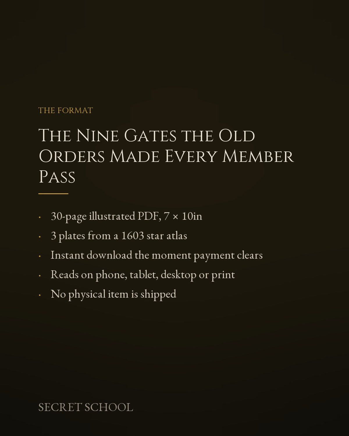 The Nine Gates the Old Orders Made Every Member Pass