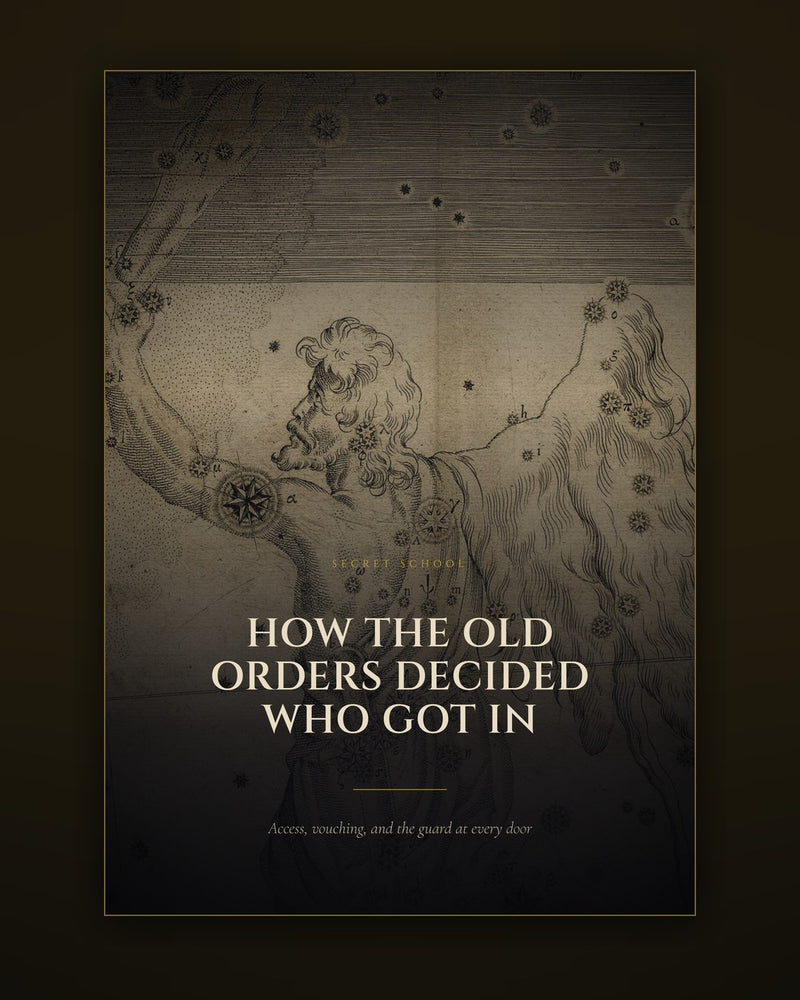 How the Old Orders Decided Who Got In