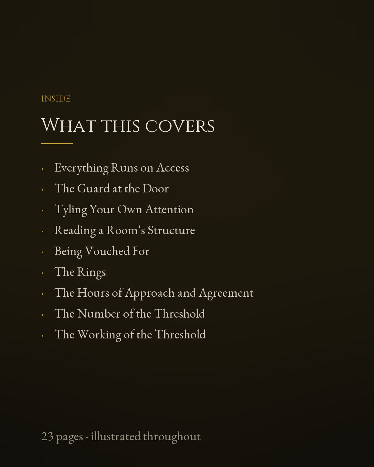 What this covers