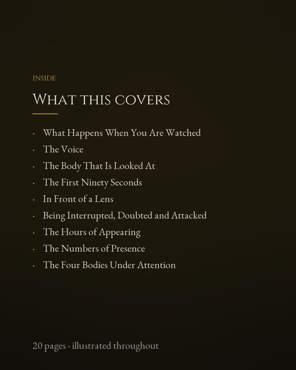 What this covers