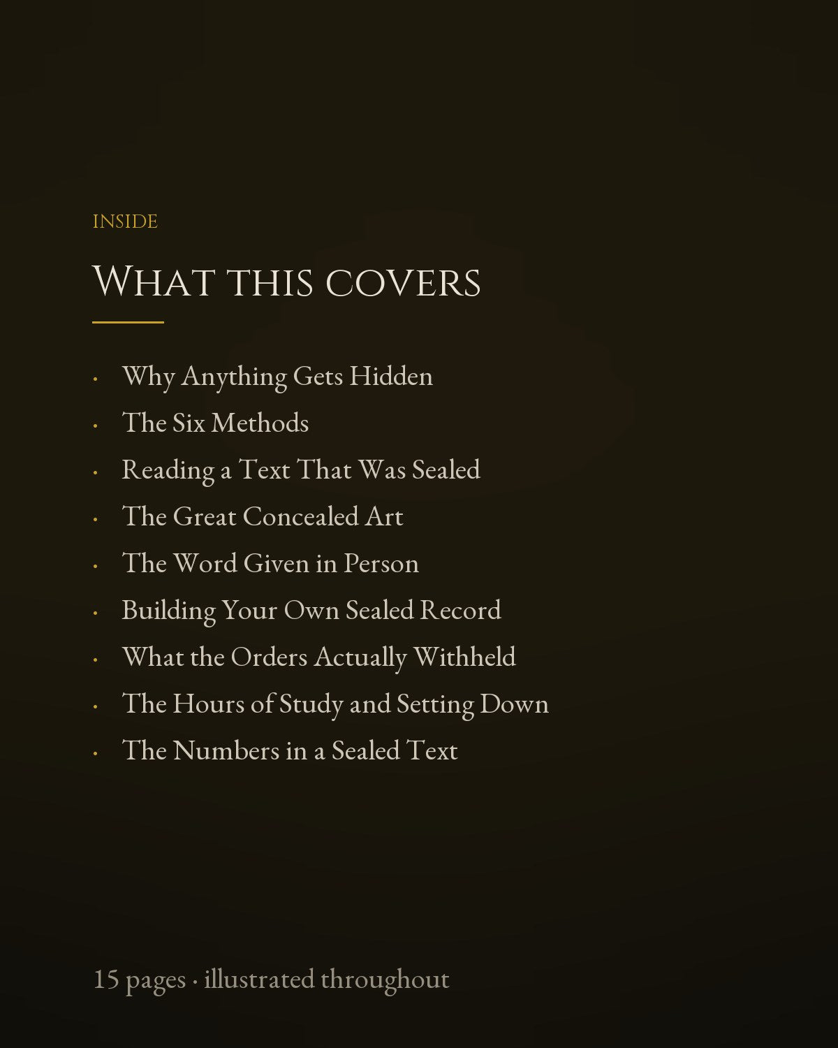 What this covers
