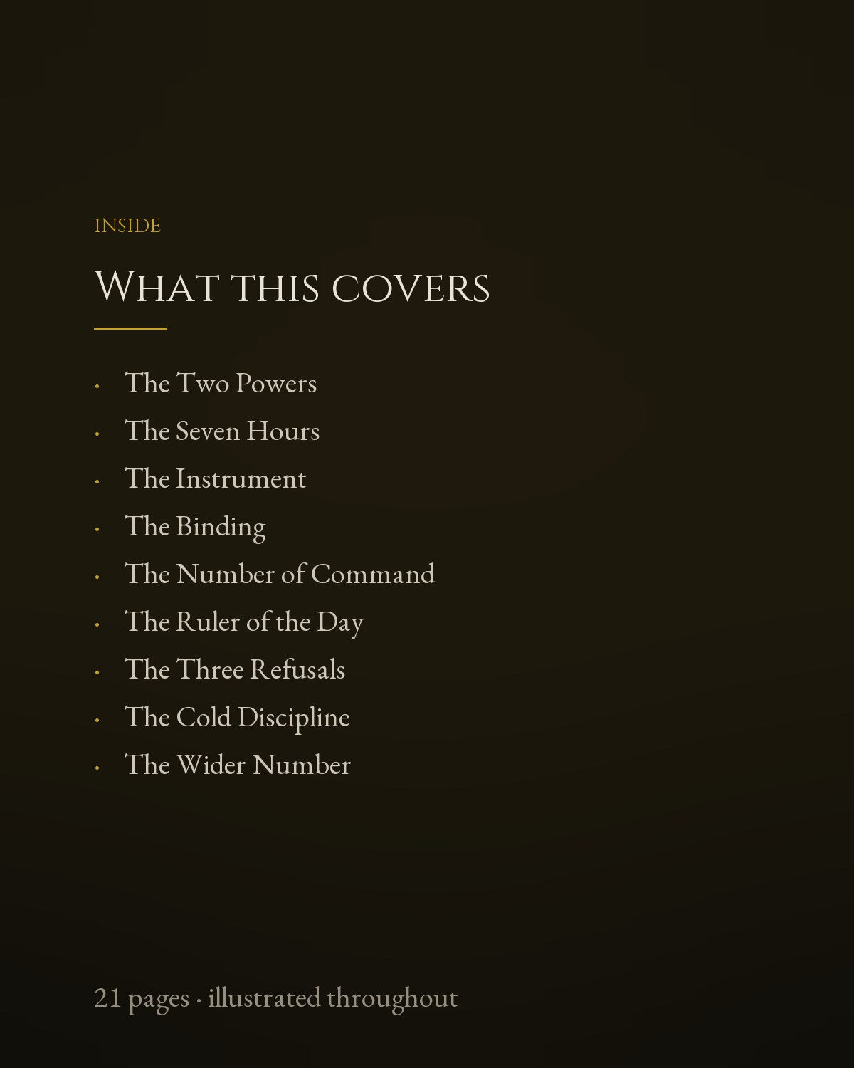 What this covers