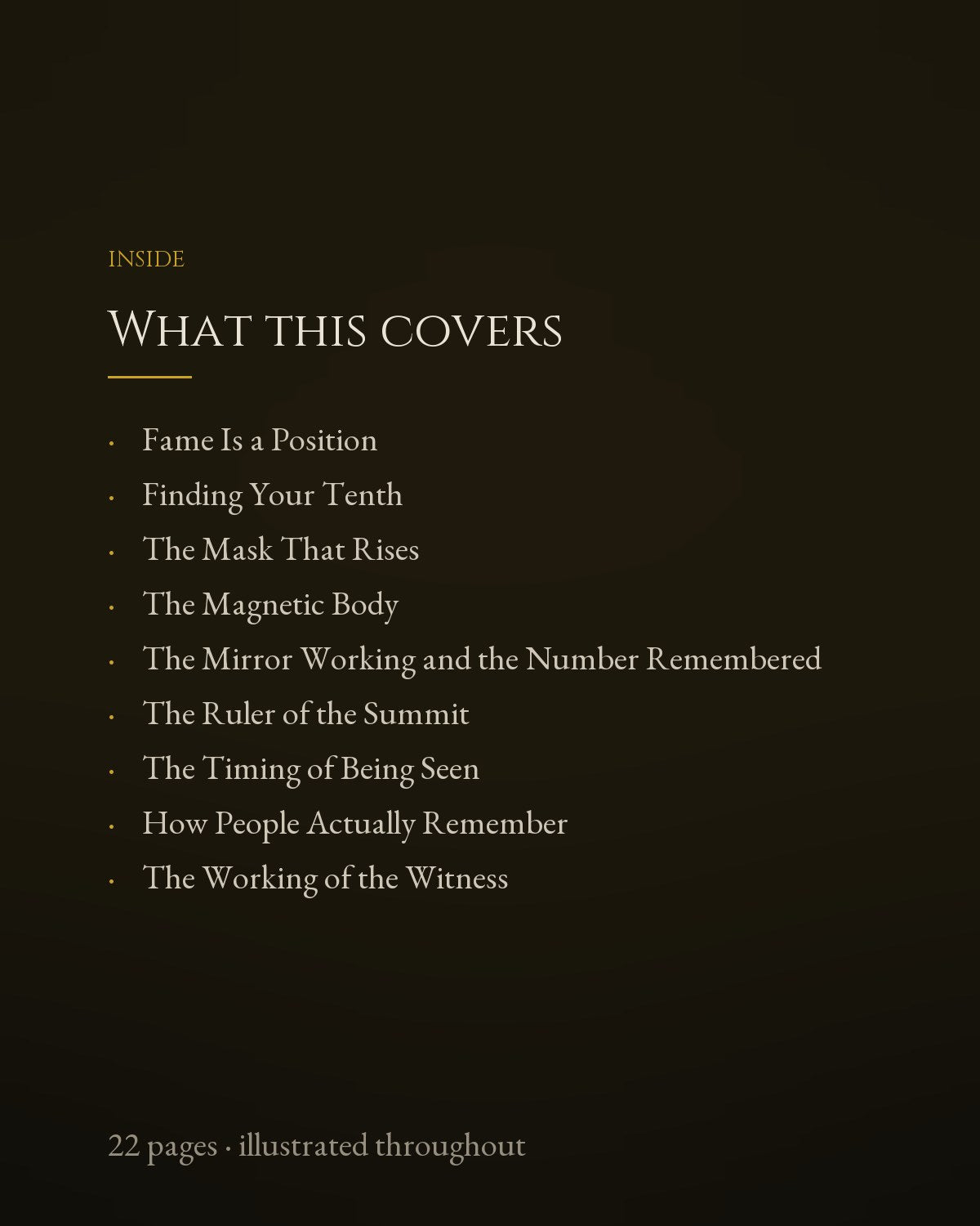 What this covers