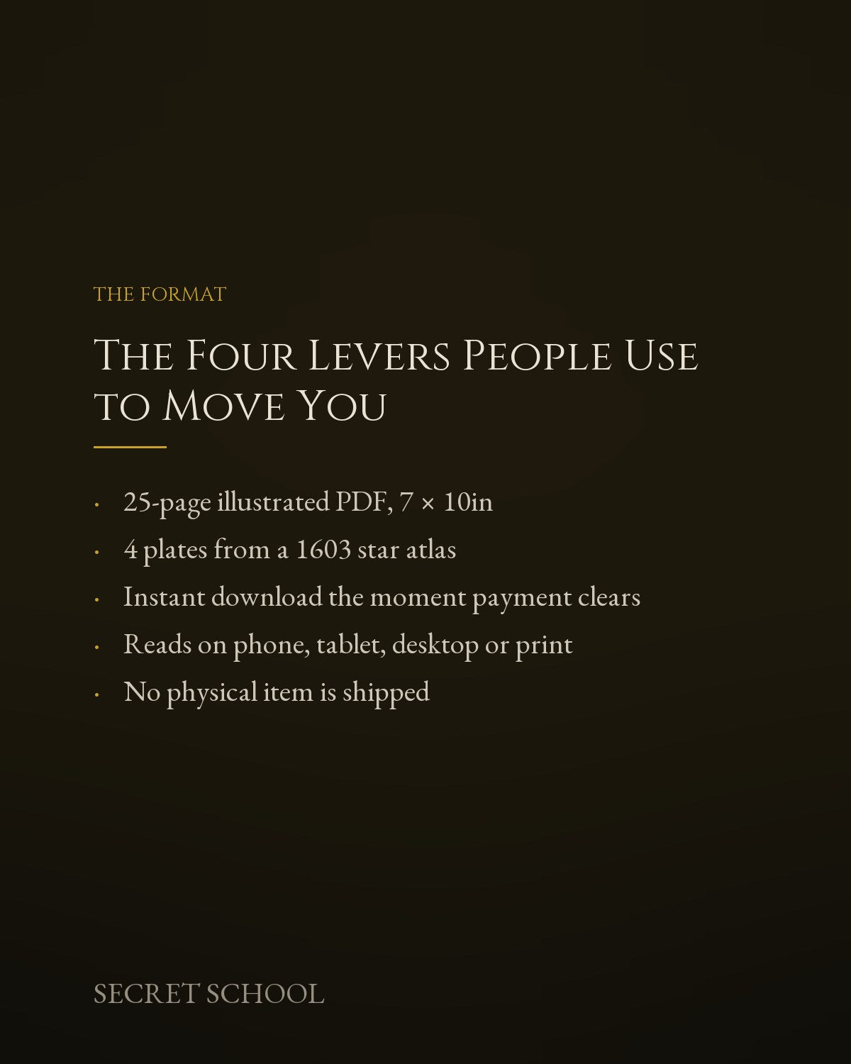 The Four Levers People Use to Move You
