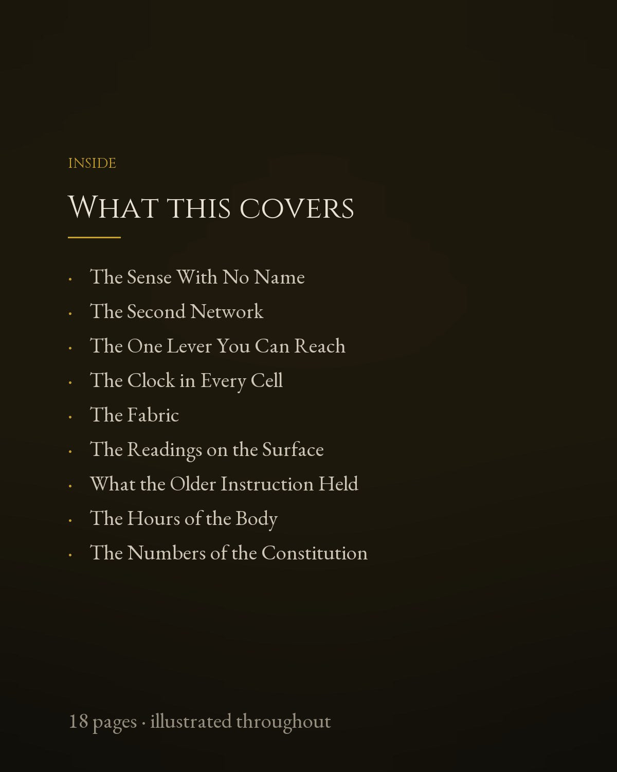 What this covers